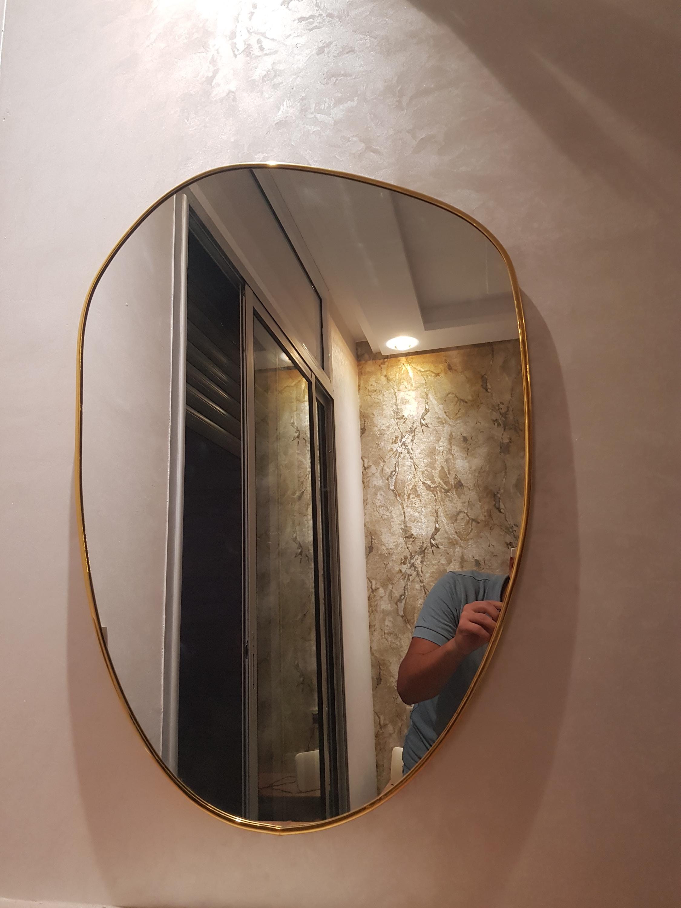Mirror Modern on Gold for Table Makeup and Bedrooms