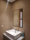Frameless Rectangle Wall Mirror – Modern Minimalist Bathroom Vanity, 70x50cm