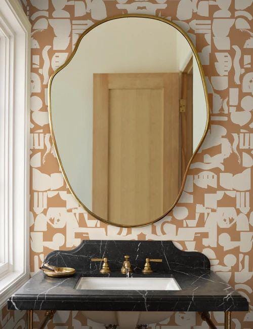 Mirror Irregular Decor Modern Luxury of The Year For Vanity Bedroom Bathroom Black and Gold