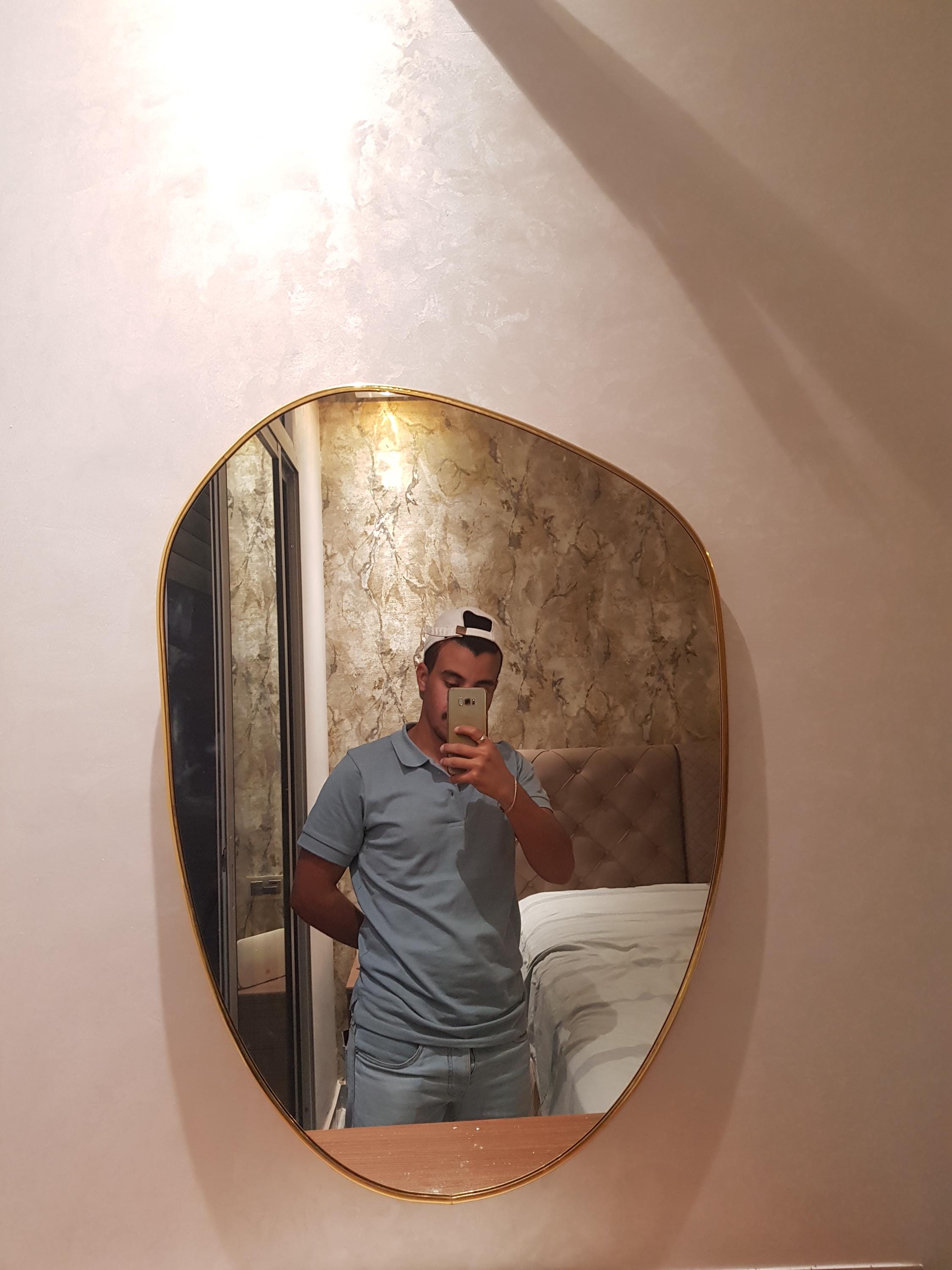 Mirror Modern on Gold for Table Makeup and Bedrooms