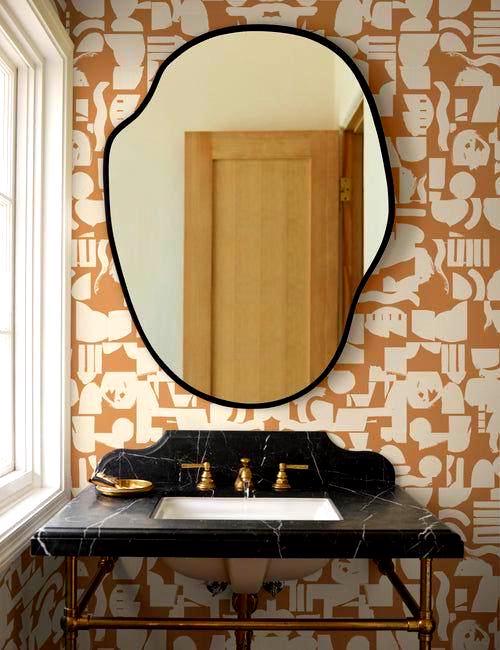 Mirror Irregular Decor Modern Luxury of The Year For Vanity Bedroom Bathroom Black and Gold