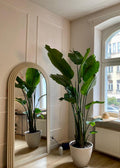 Handmade Cream Arched Full-Length Mirror, Minimalist Bedroom Decor
